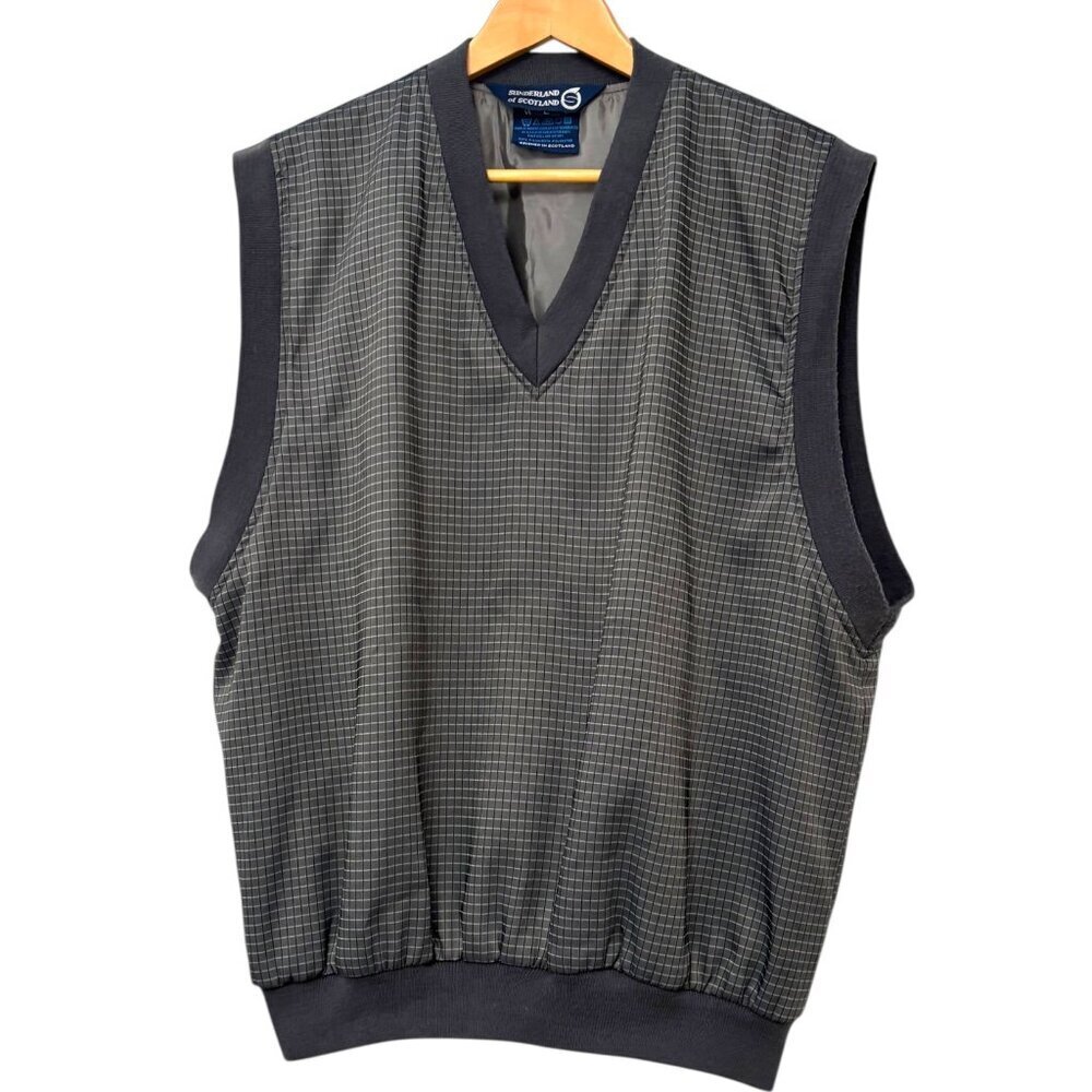 Sunderland of Scotland Classic Windwear Pullover Golf Vest Size L Made in USA